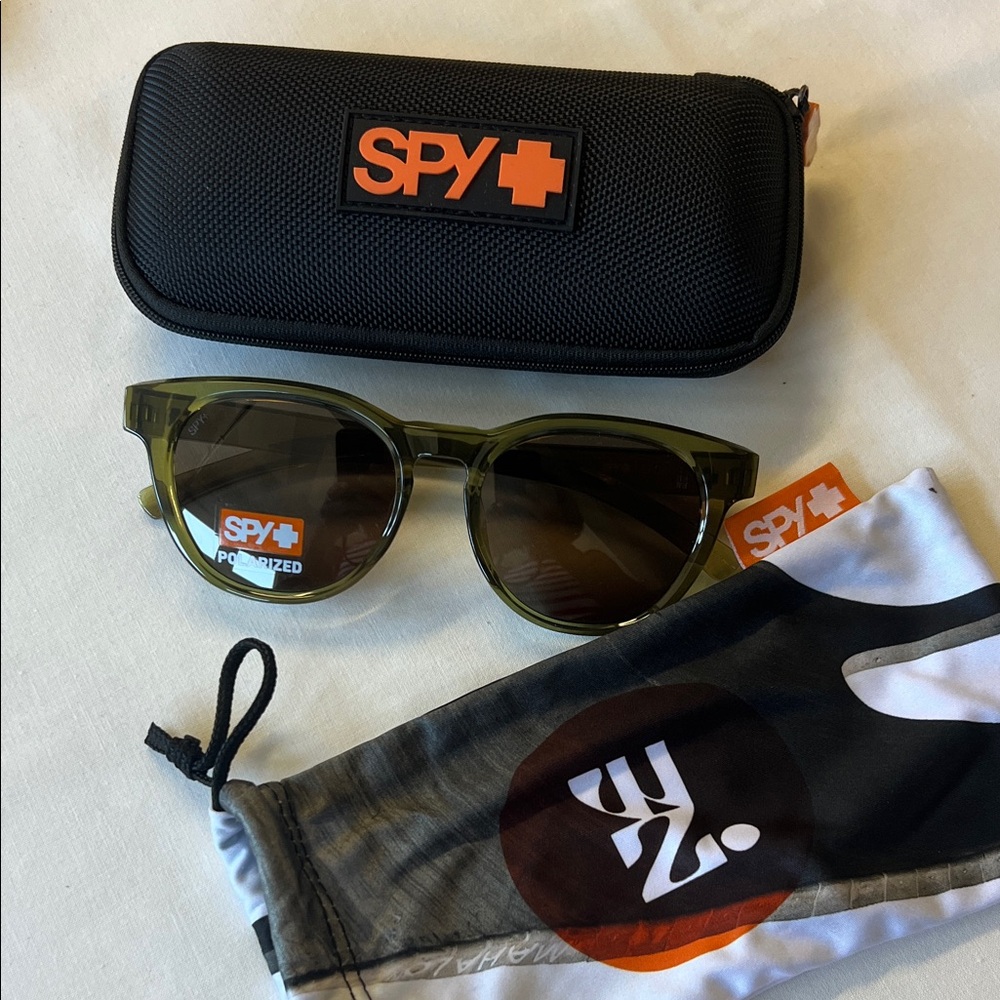 SPY Olive Sunglasses with Black Case